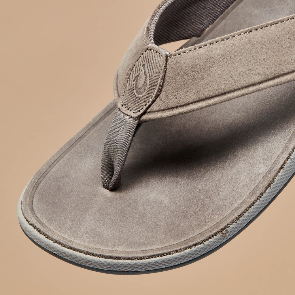 Tuahine Men's Leather Sandals - Stone