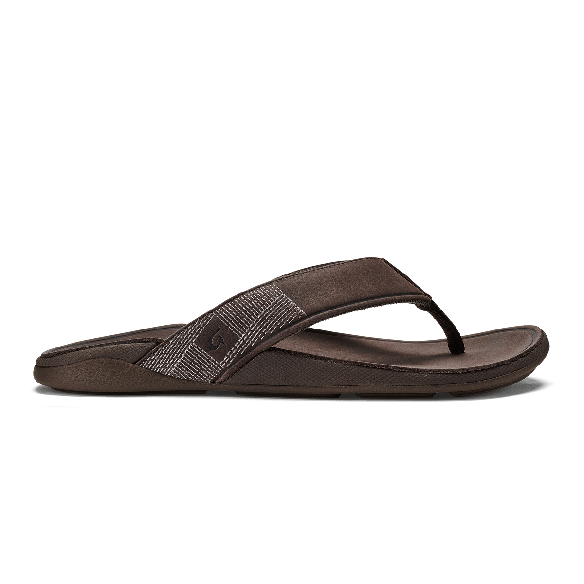 Tuahine Men's Leather Sandals - Dark Wood