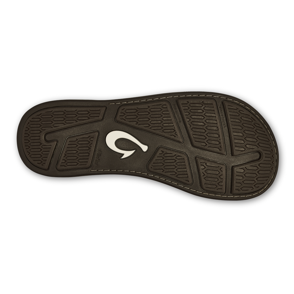 Tuahine Men's Leather Sandals - Dark Wood