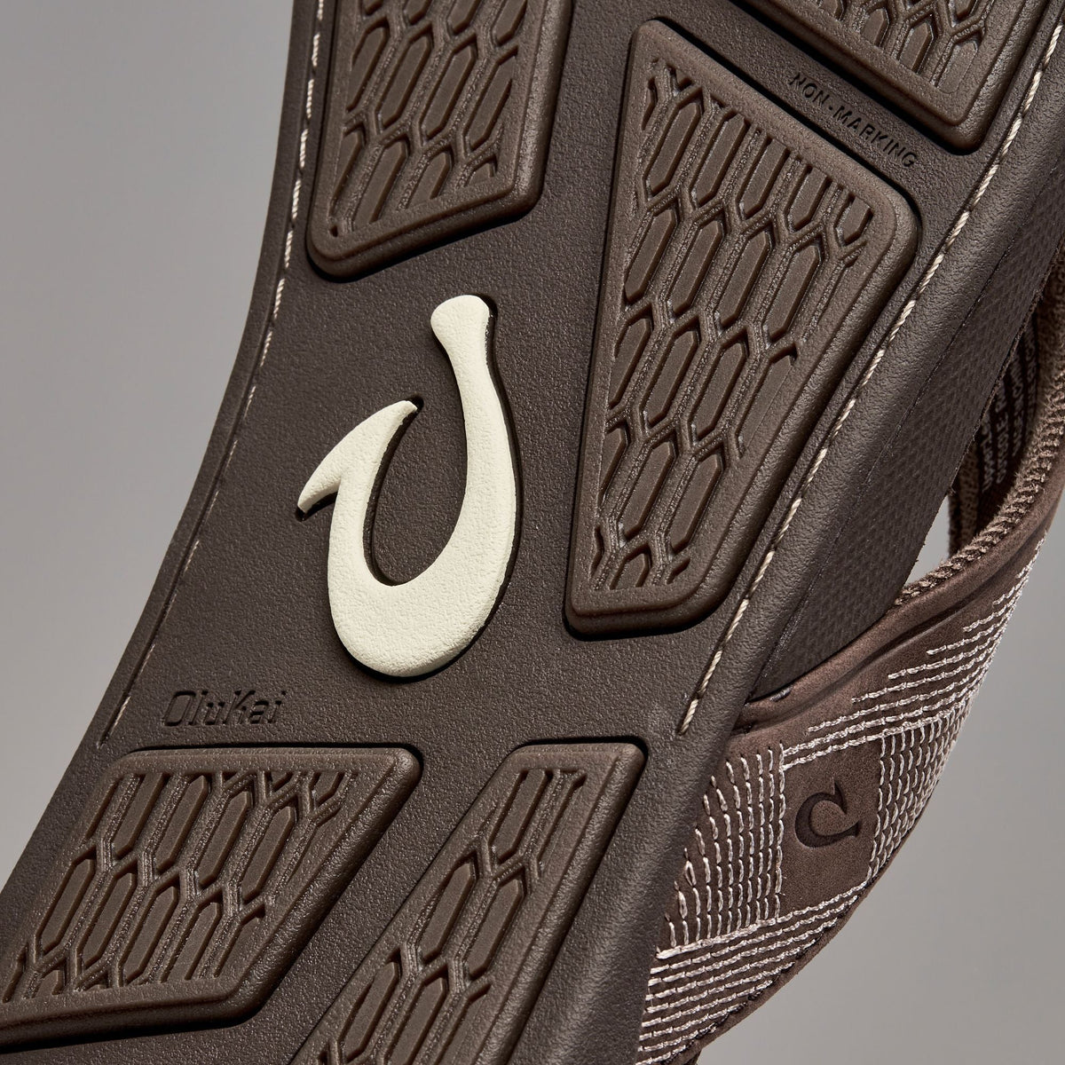 Tuahine Men's Leather Sandals - Dark Wood