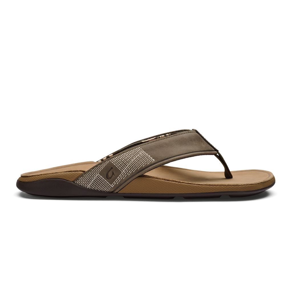 Tuahine Men's Leather Sandals - Hunter / Golden Sand