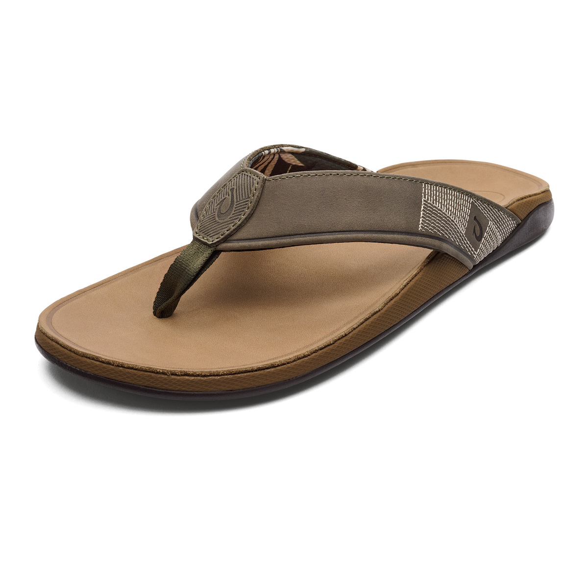 Tuahine Men's Leather Sandals - Hunter / Golden Sand