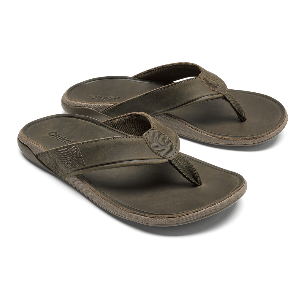 Tuahine Men's Leather Sandals - Canteen / Canteen