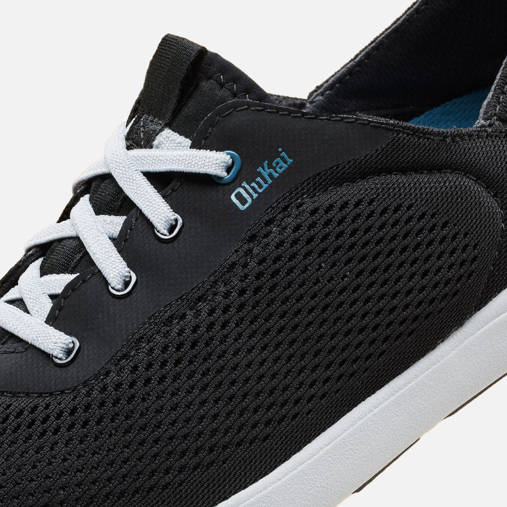 Moku Pae Men's Breathable Boat Shoes - Black / Blue Coral