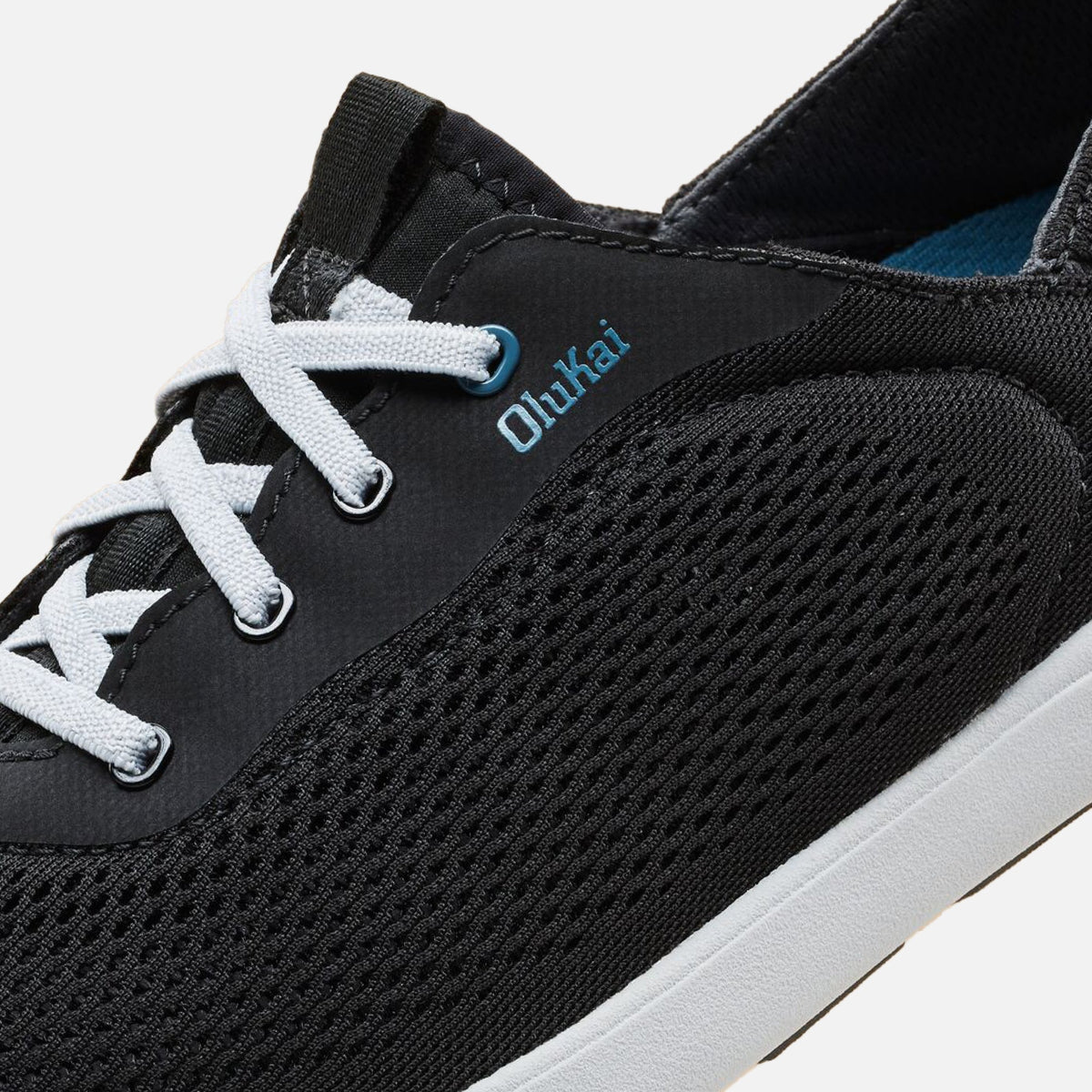 Moku Pae Men's Breathable Boat Shoes - Black / Blue Coral