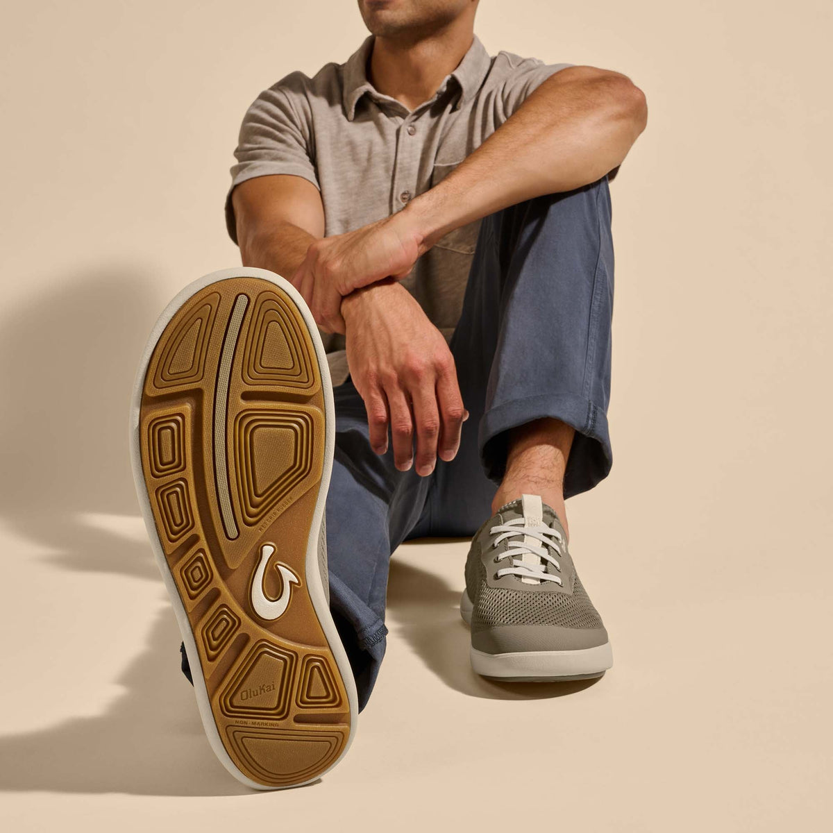 Moku Pae Men's Breathable Boat Shoes - Clay / Tapa