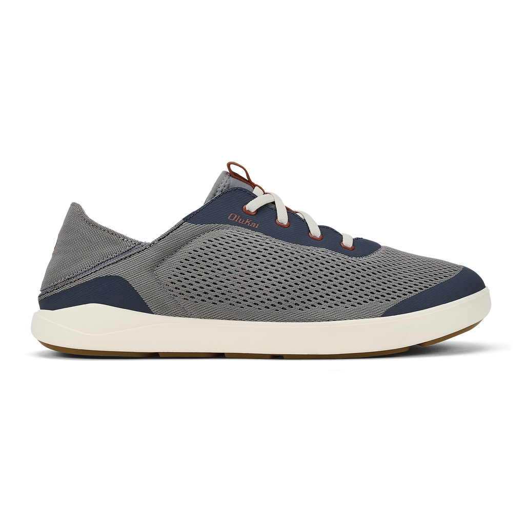Moku Pae Men's Breathable Boat Shoes - Ash / Trench Blue