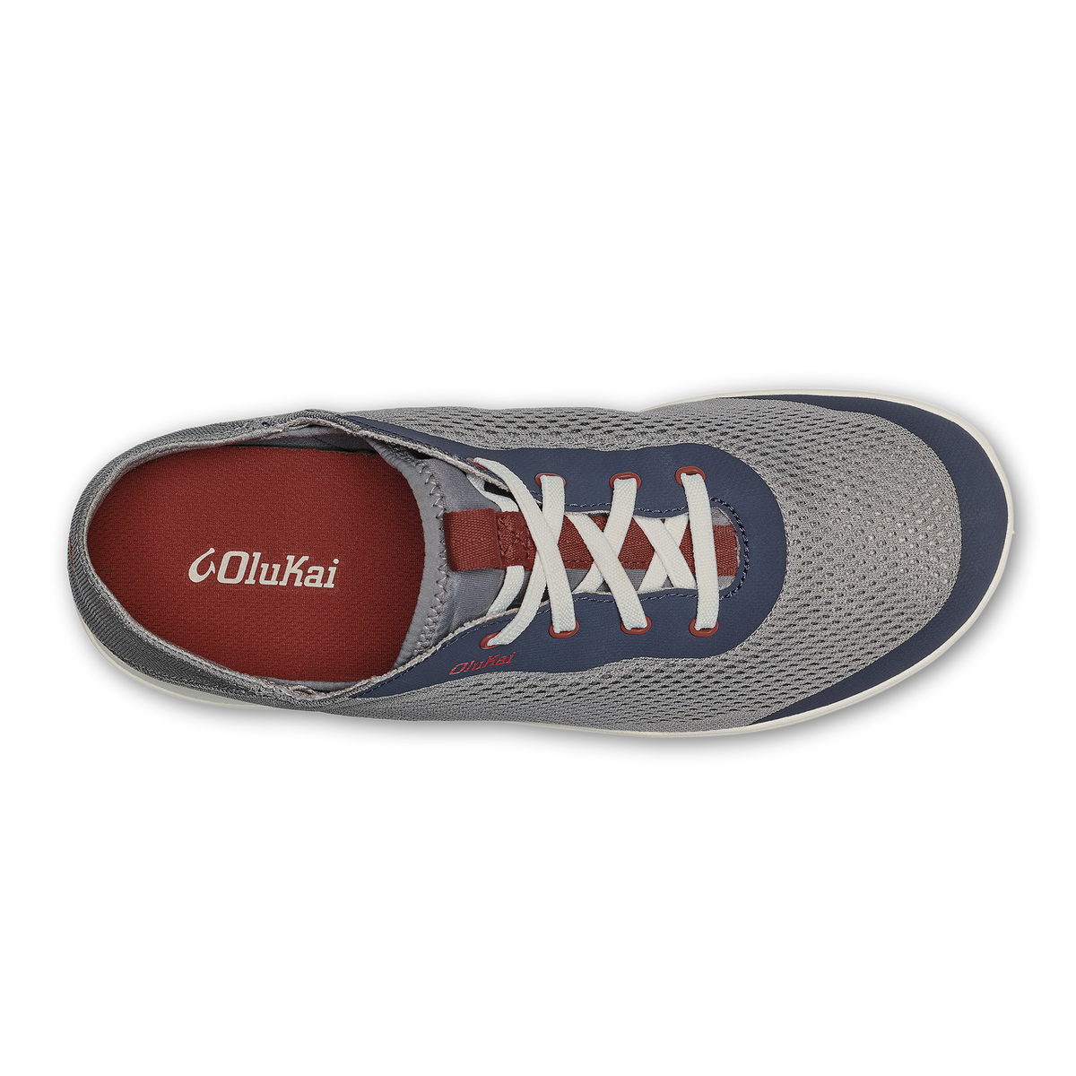 Moku Pae Men's Breathable Boat Shoes - Ash / Trench Blue