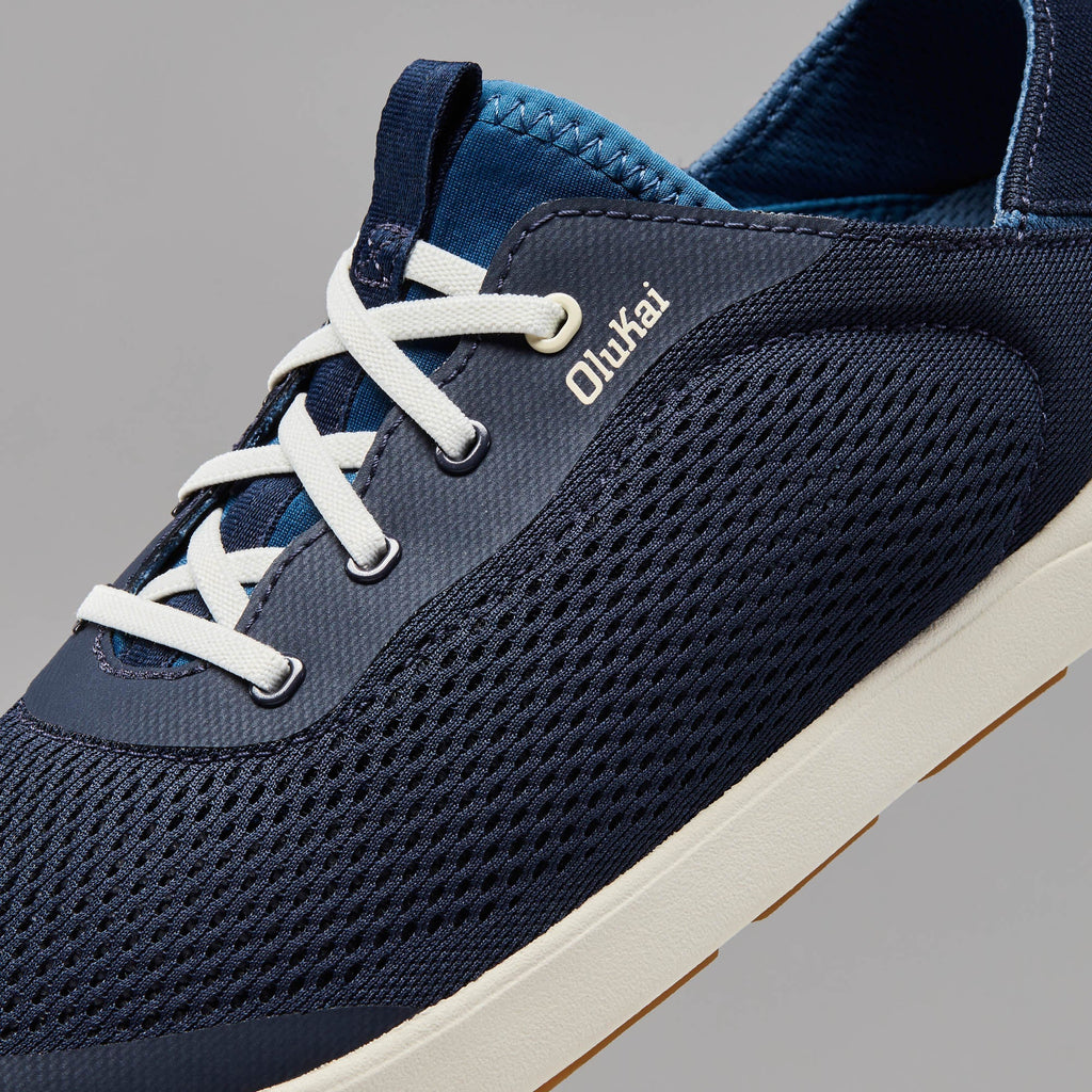 Moku Pae Men's Breathable Boat Shoes - Trench Blue / Off White