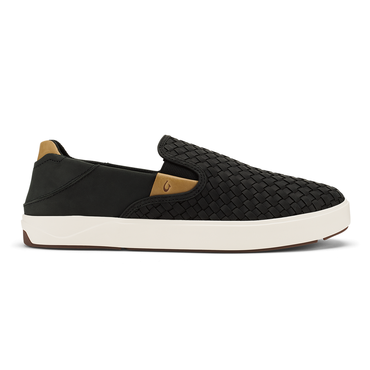 Laeahi Lauhala Men's Woven Leather Shoes - Black / Black