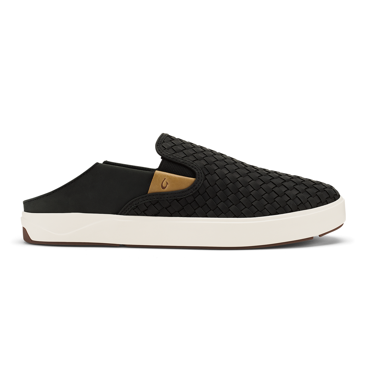 Laeahi Lauhala Men's Woven Leather Shoes - Black / Black