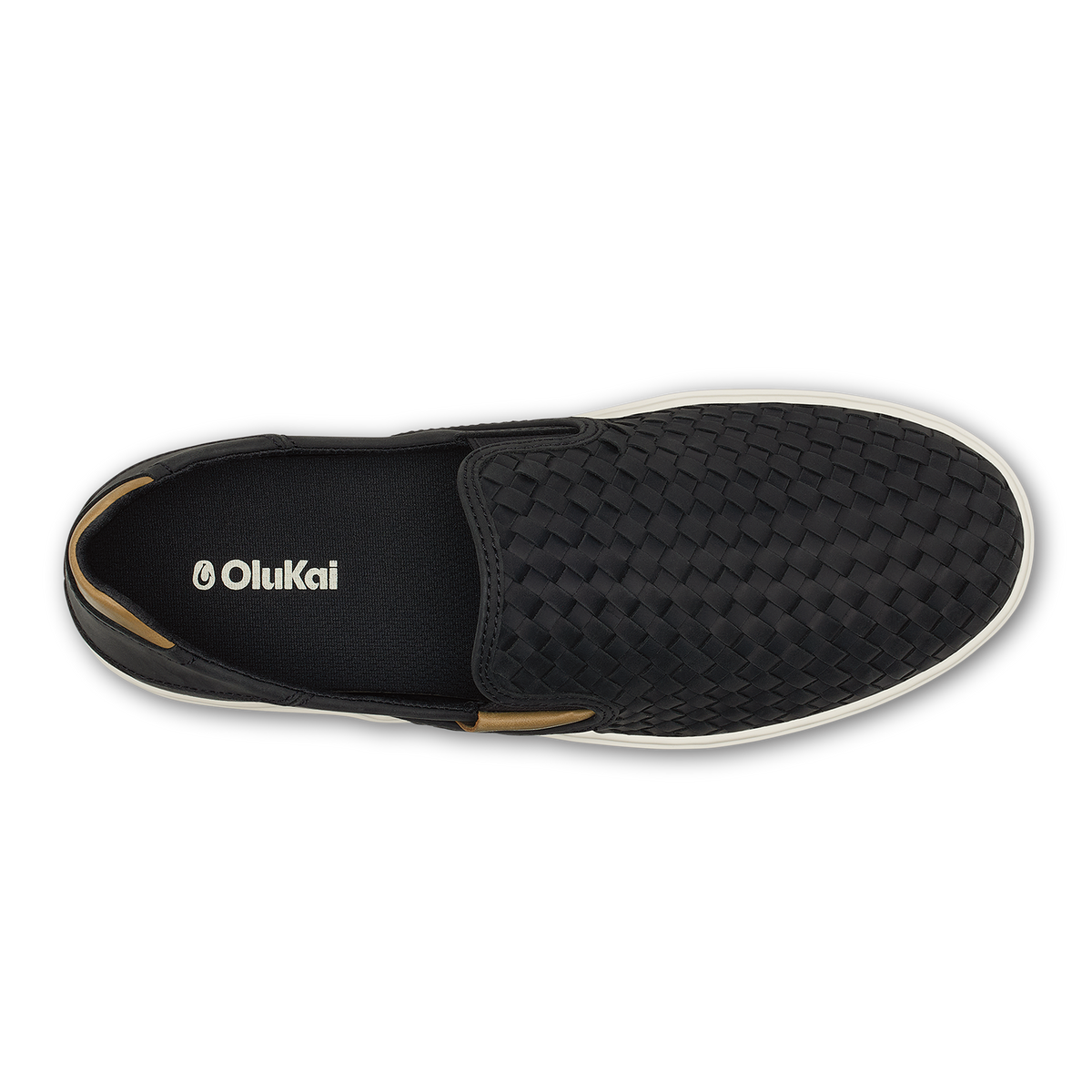 Laeahi Lauhala Men's Woven Leather Shoes - Black / Black