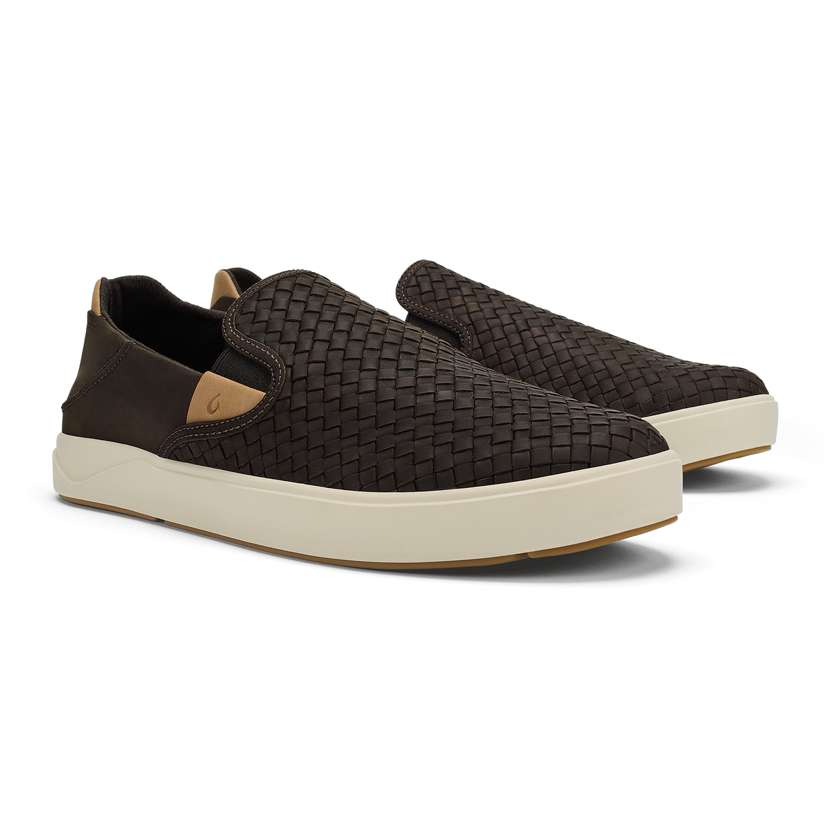 Laeahi Lauhala Men's Woven Leather Shoes - Dark Java