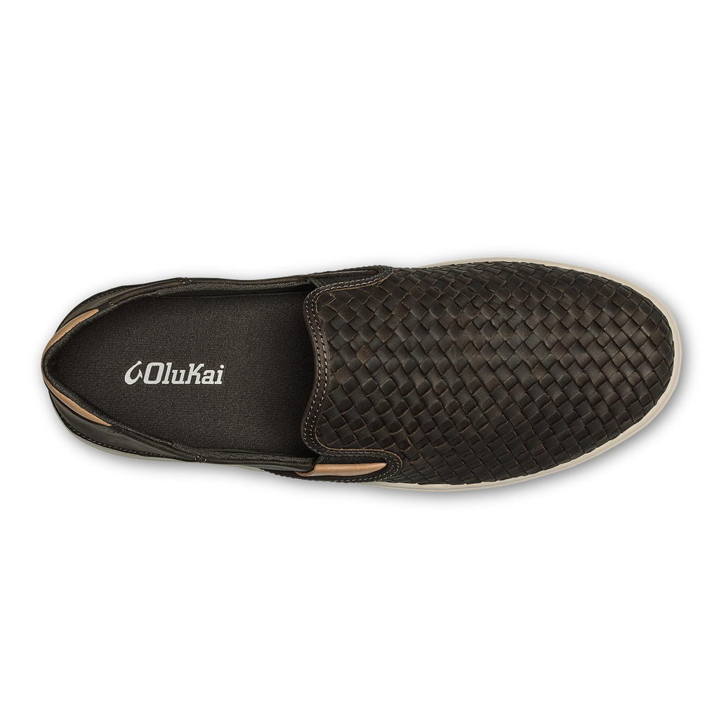 Laeahi Lauhala Men's Woven Leather Shoes - Dark Java