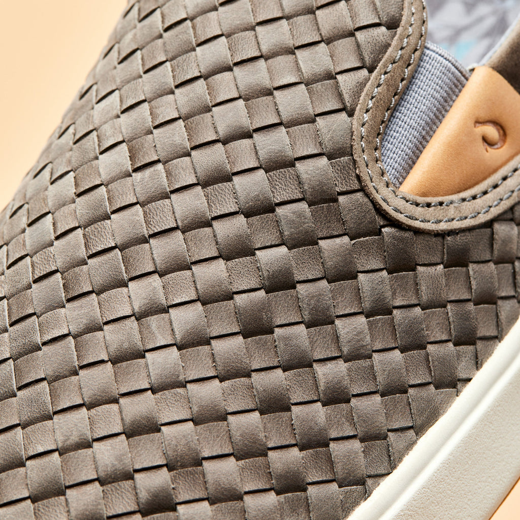 Laeahi Lauhala Men's Woven Leather Shoes - Ash