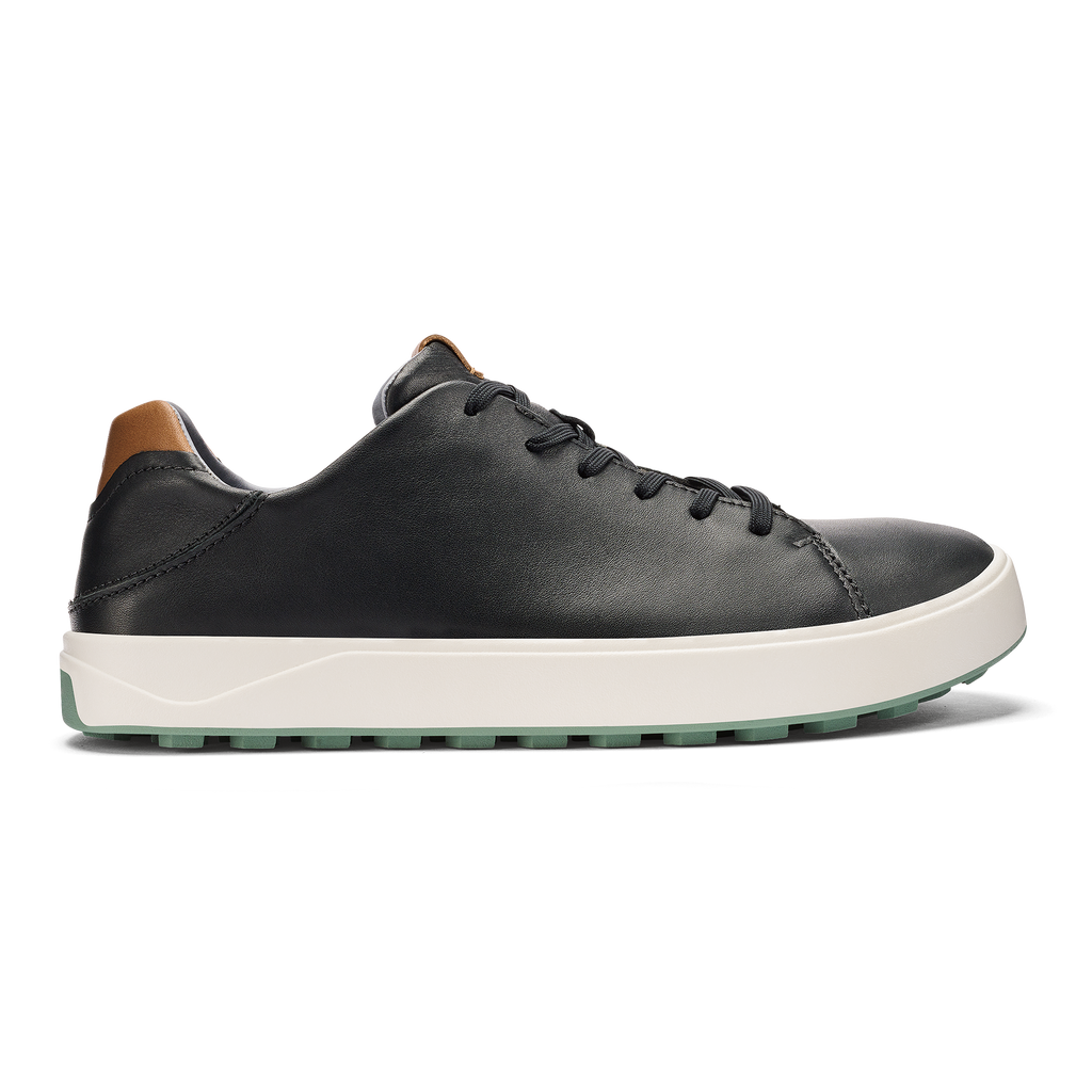 Waialae Men's Leather Golf Shoes - Black