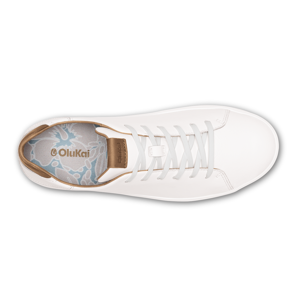 Waialae Men's Leather Golf Shoes - White / Tan