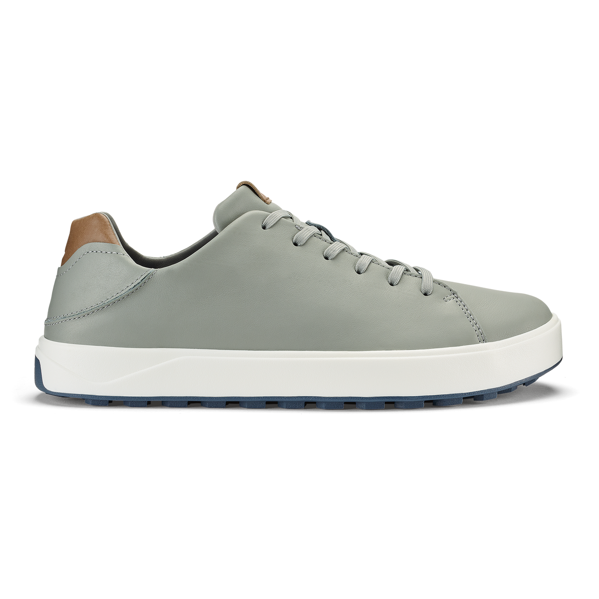 Waialae Men's Leather Golf Shoes - Grey Fog / Tan