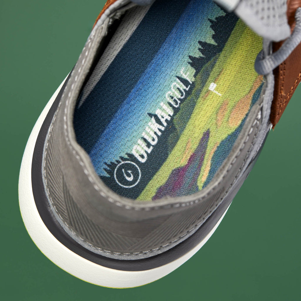 Manele Men's Breathable Golf Shoes - Poi / Charcoal