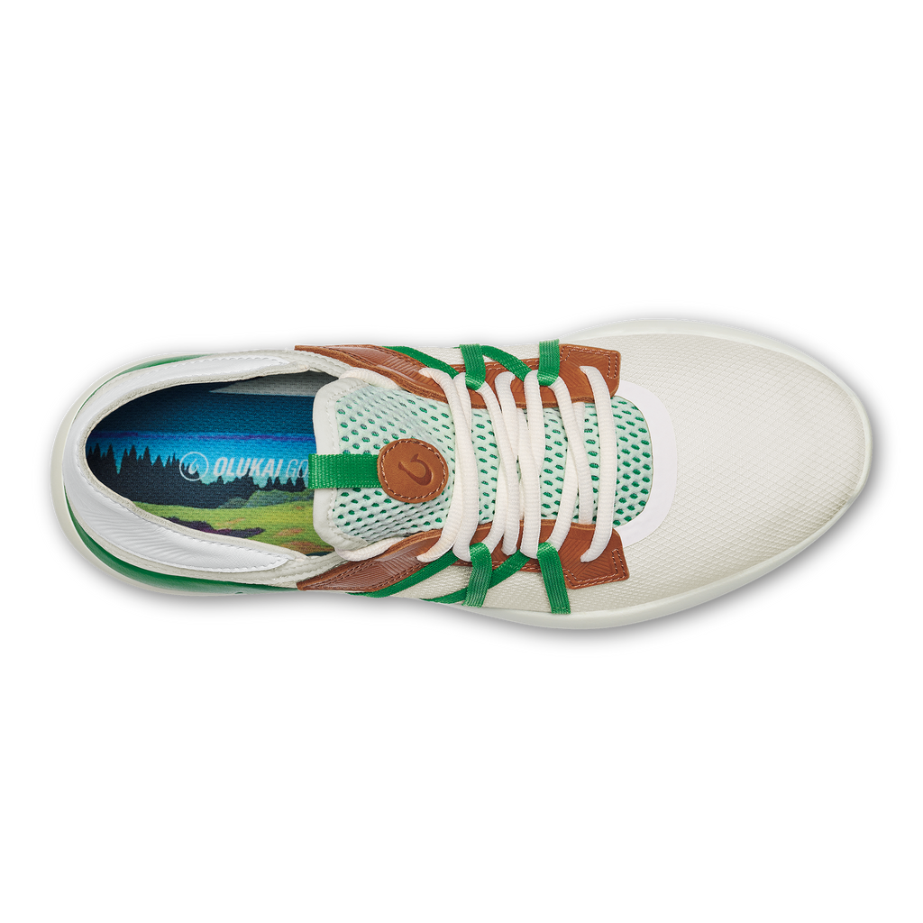 Manele Men's Breathable Golf Shoes - White / Bamboo