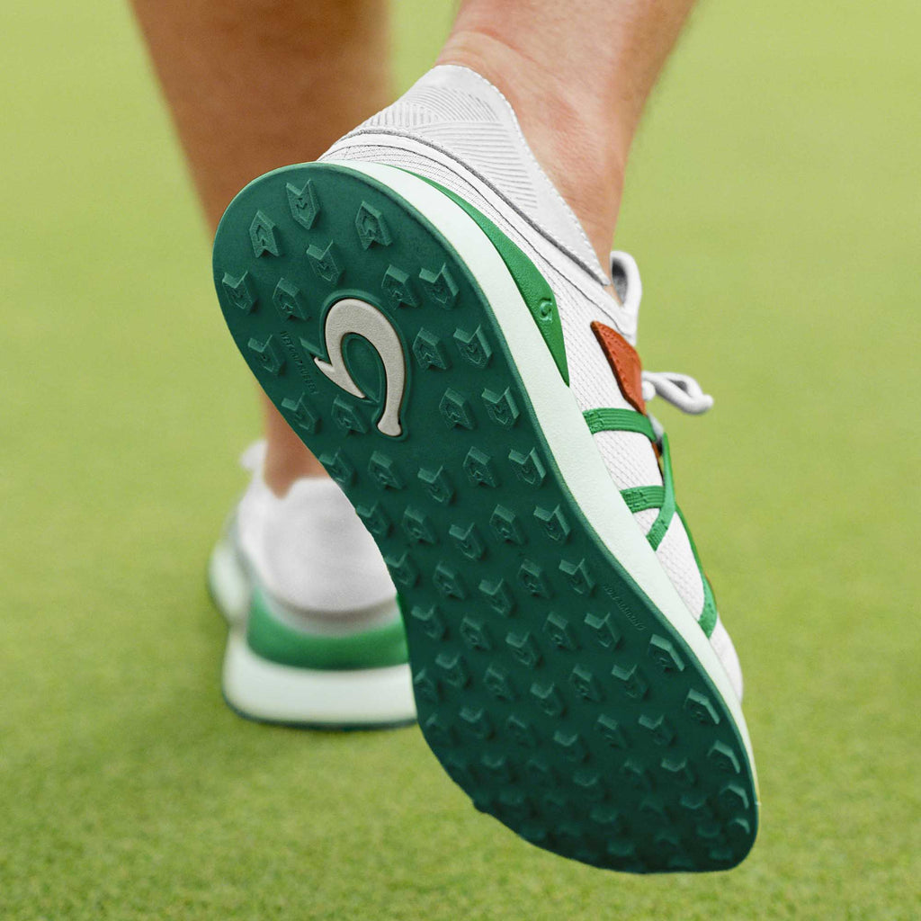 Manele Men's Breathable Golf Shoes - White / Bamboo