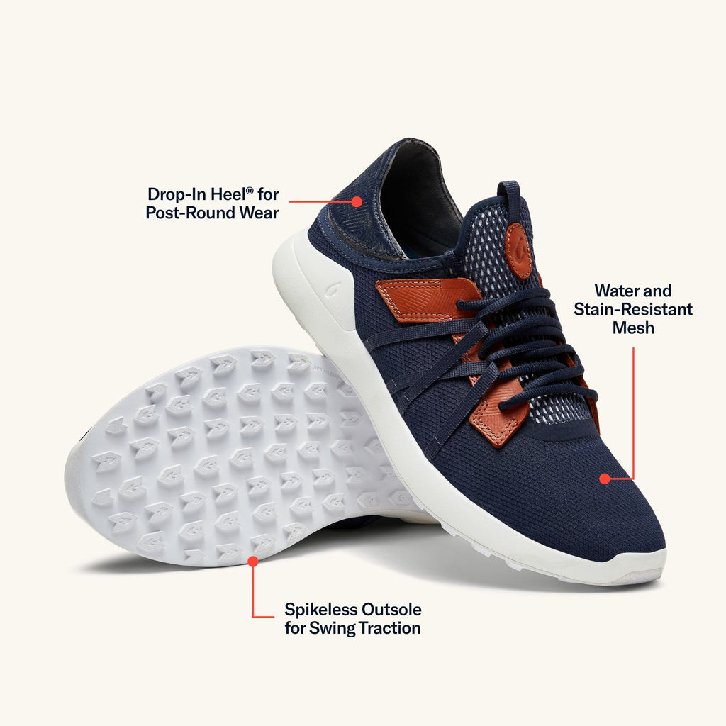 Manele Men's Breathable Golf Shoes - Trench Blue