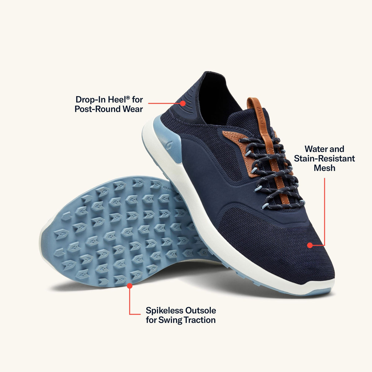 Kaanapali Men's Lightweight Golf Shoes - Trench Blue / Sea Ice