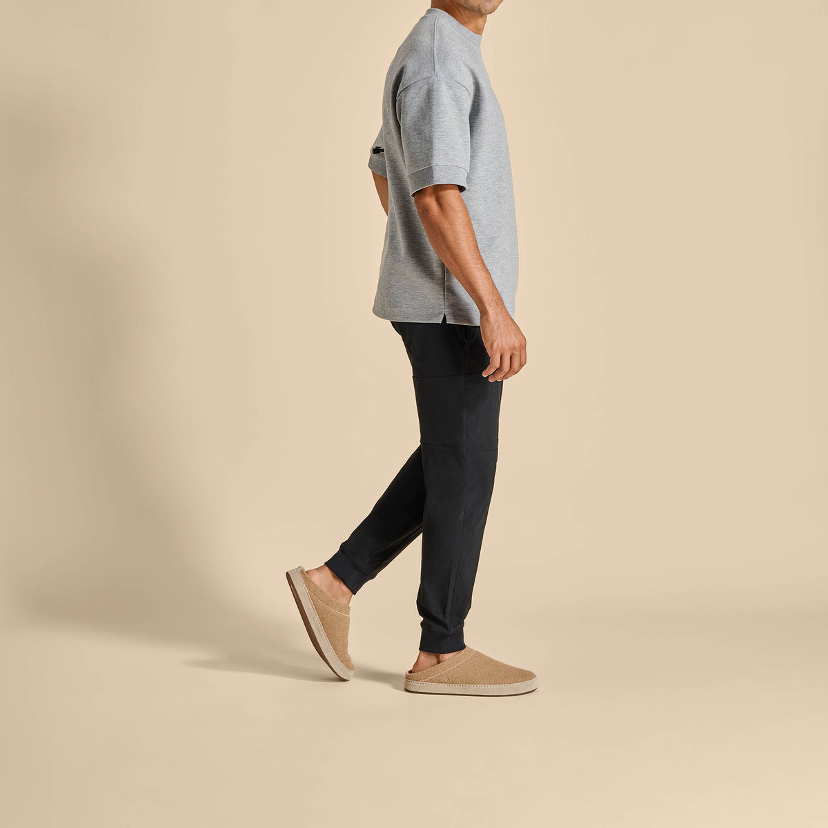 Hamani Hulu Men's Wool Mule Slipper - Oatmeal