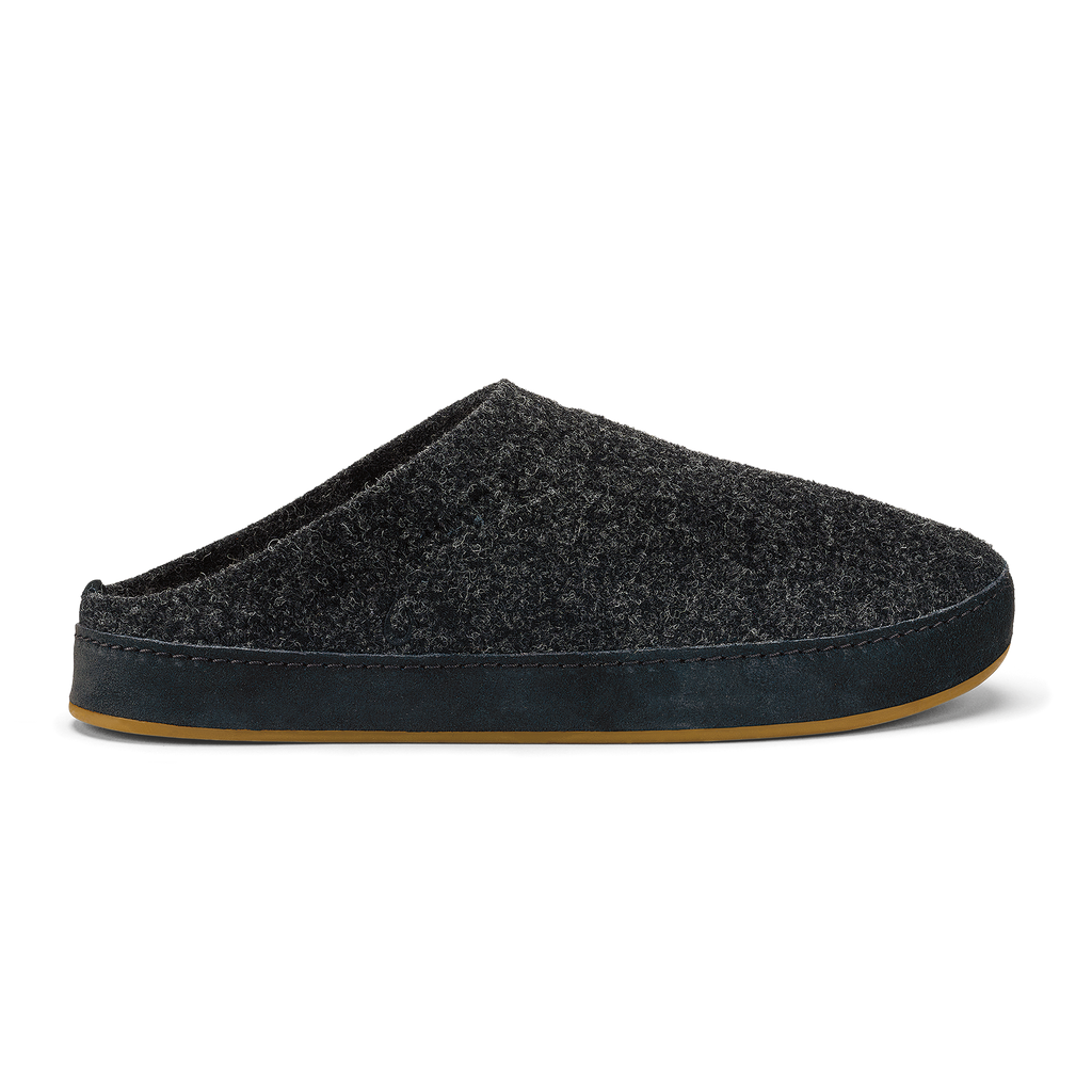 Hamani Hulu Men's Wool Mule Slipper - Dark Shadow