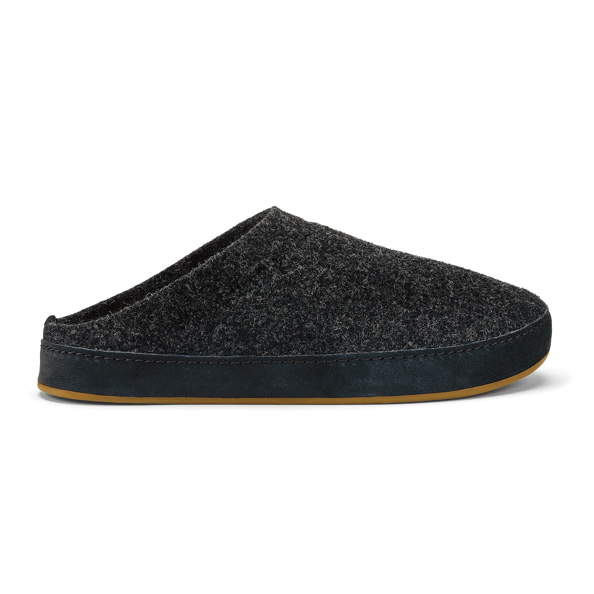 Hamani Hulu Men's Wool Mule Slipper - Dark Shadow