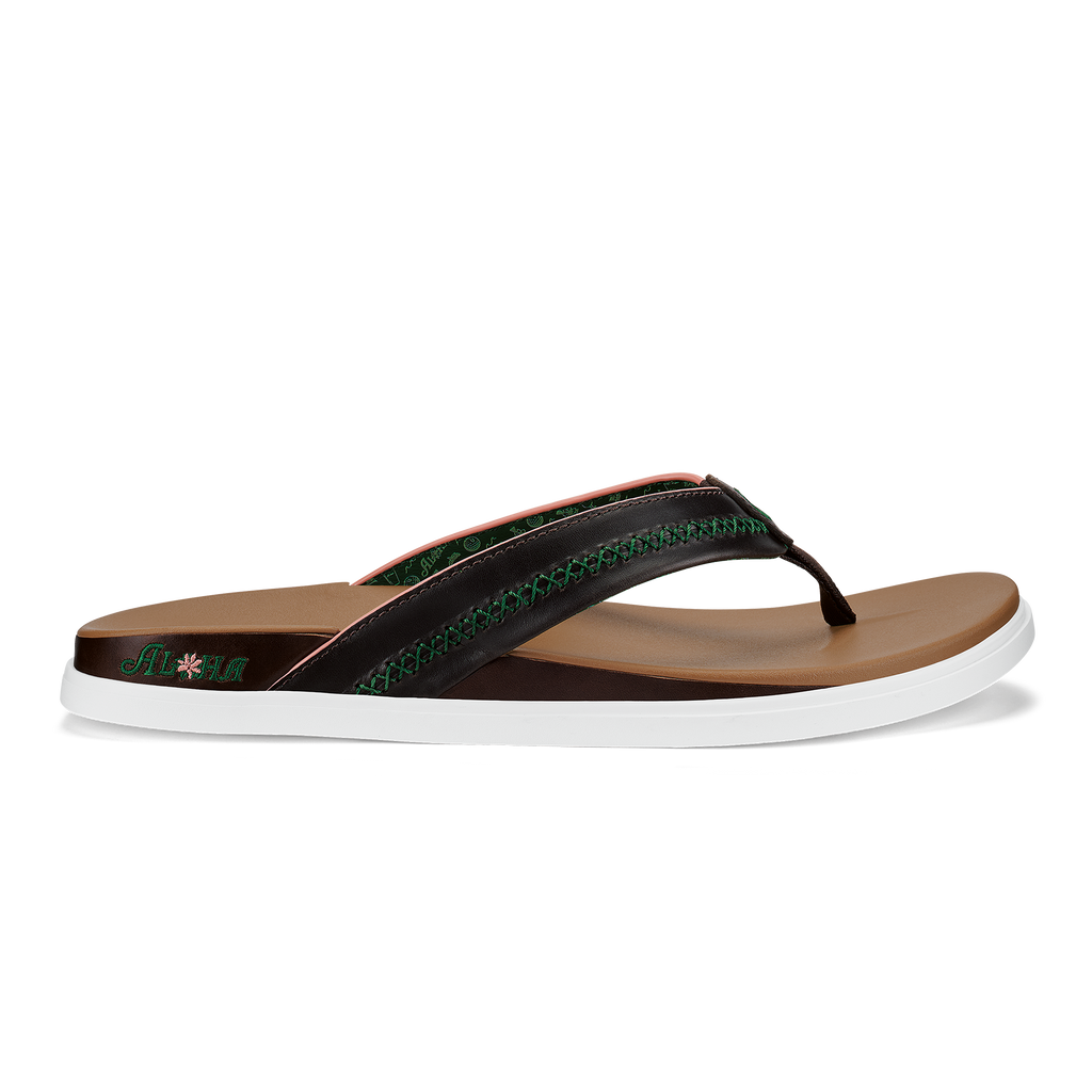 Shoreline Men's Leather Sandals - Dark Java / Sahara