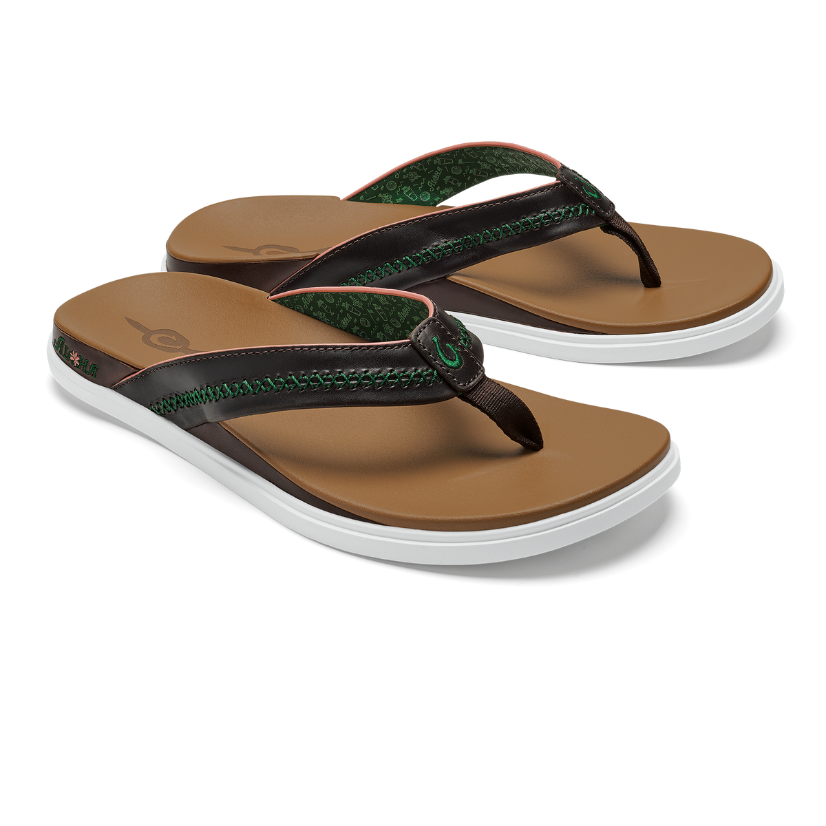 Shoreline Men's Leather Sandals - Dark Java / Sahara