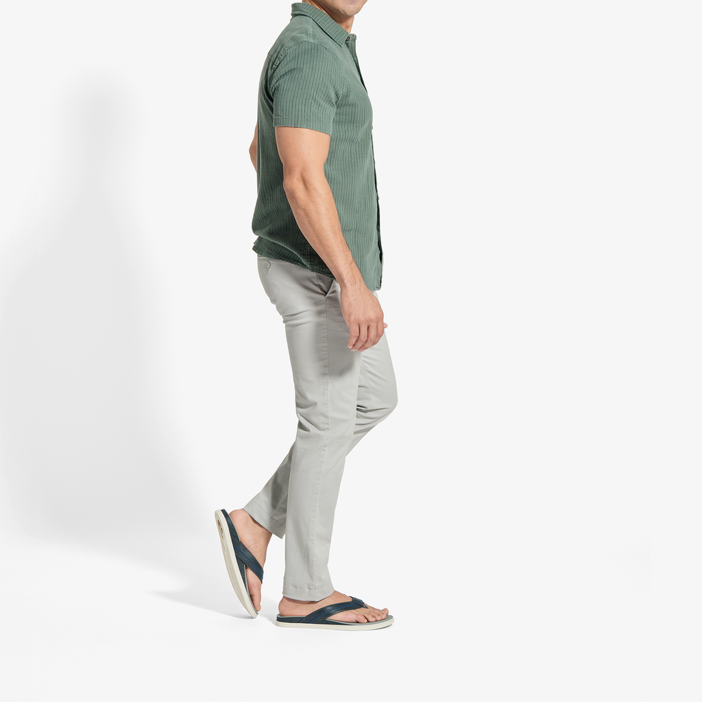 Shoreline Men's Leather Sandals - Rock / Pale Grey