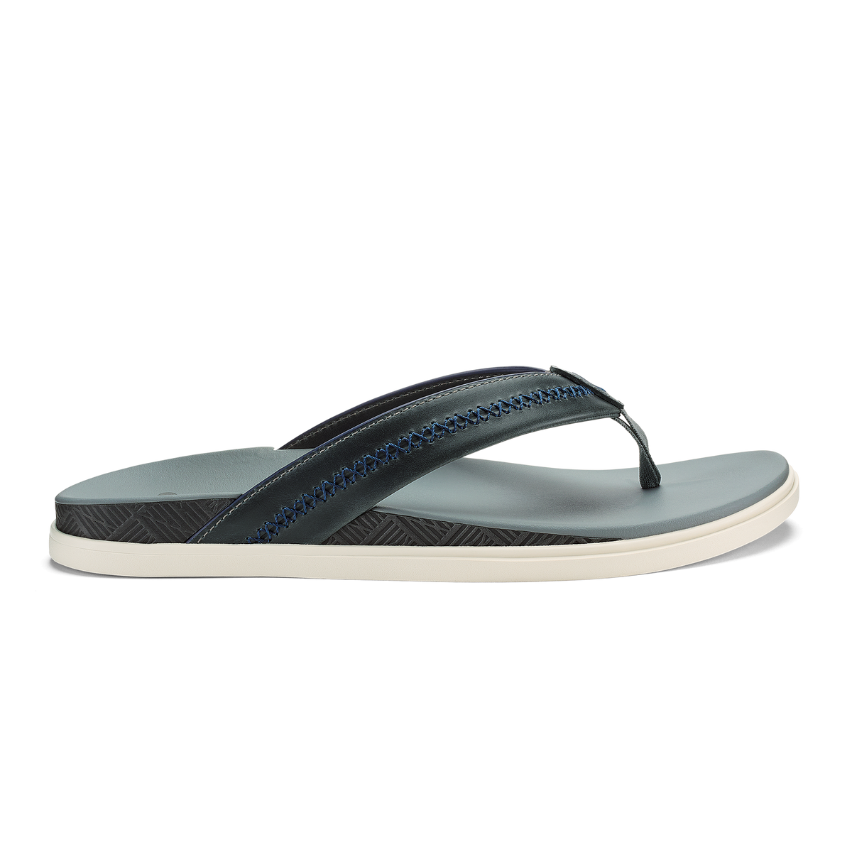Shoreline Men's Leather Sandals - Rock / Pale Grey