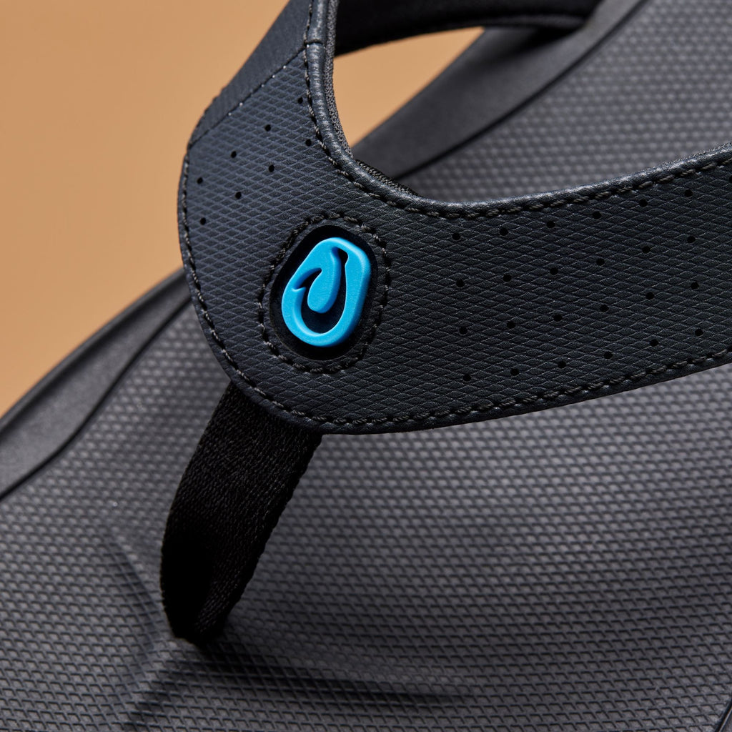 Kii Men's Lightweight Beach Sandals - Lava Rock / Bold Blue
