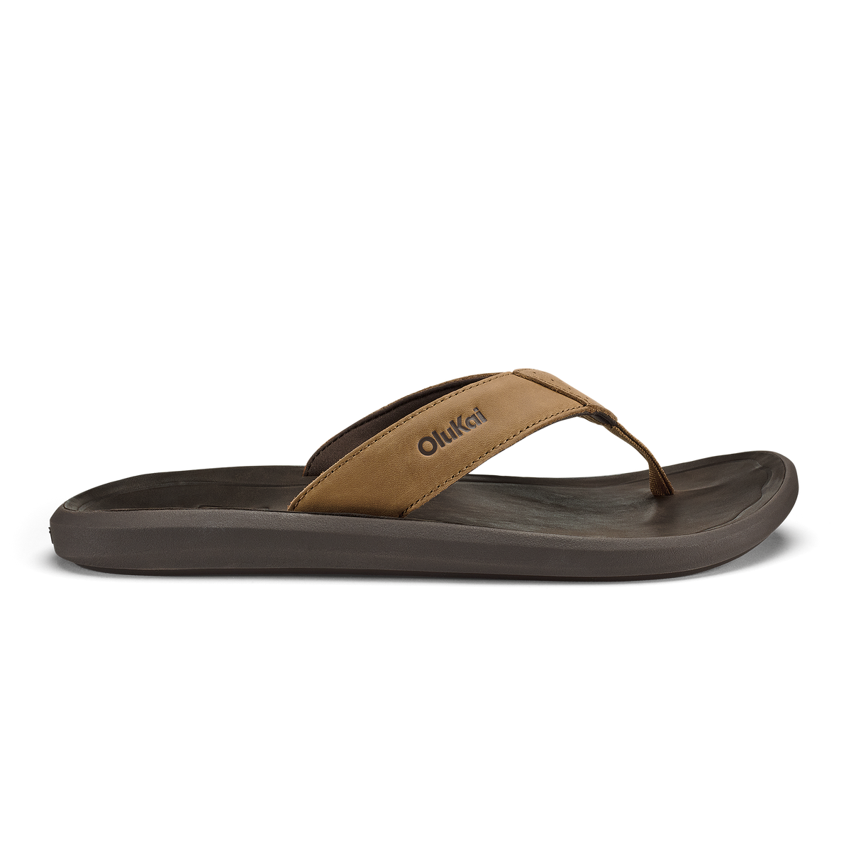 Pili Men's Leather Sandals - Tan / Dk Java