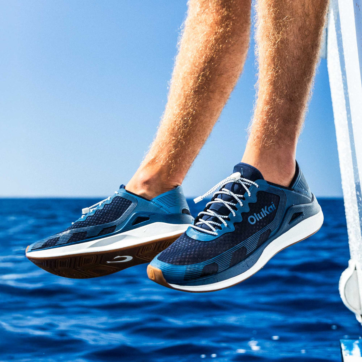 Ahi Men's Performance Marine Shoe - Mood Indigo / Coastal Blue