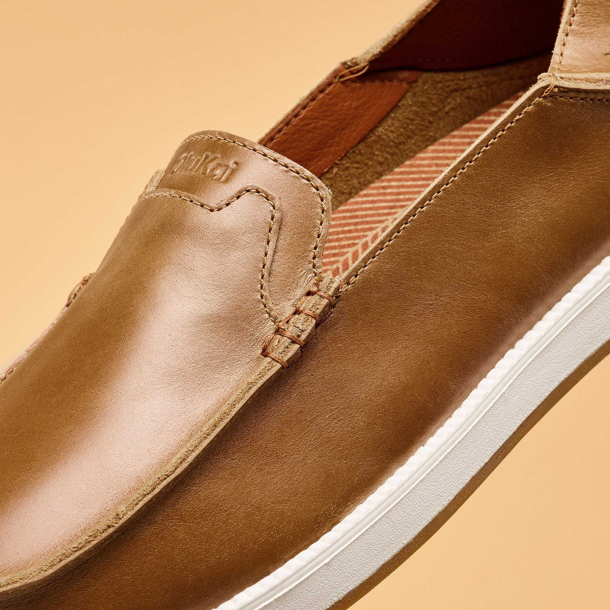 Kakaha Nia Men's Leather Slip-On Shoes - Fox