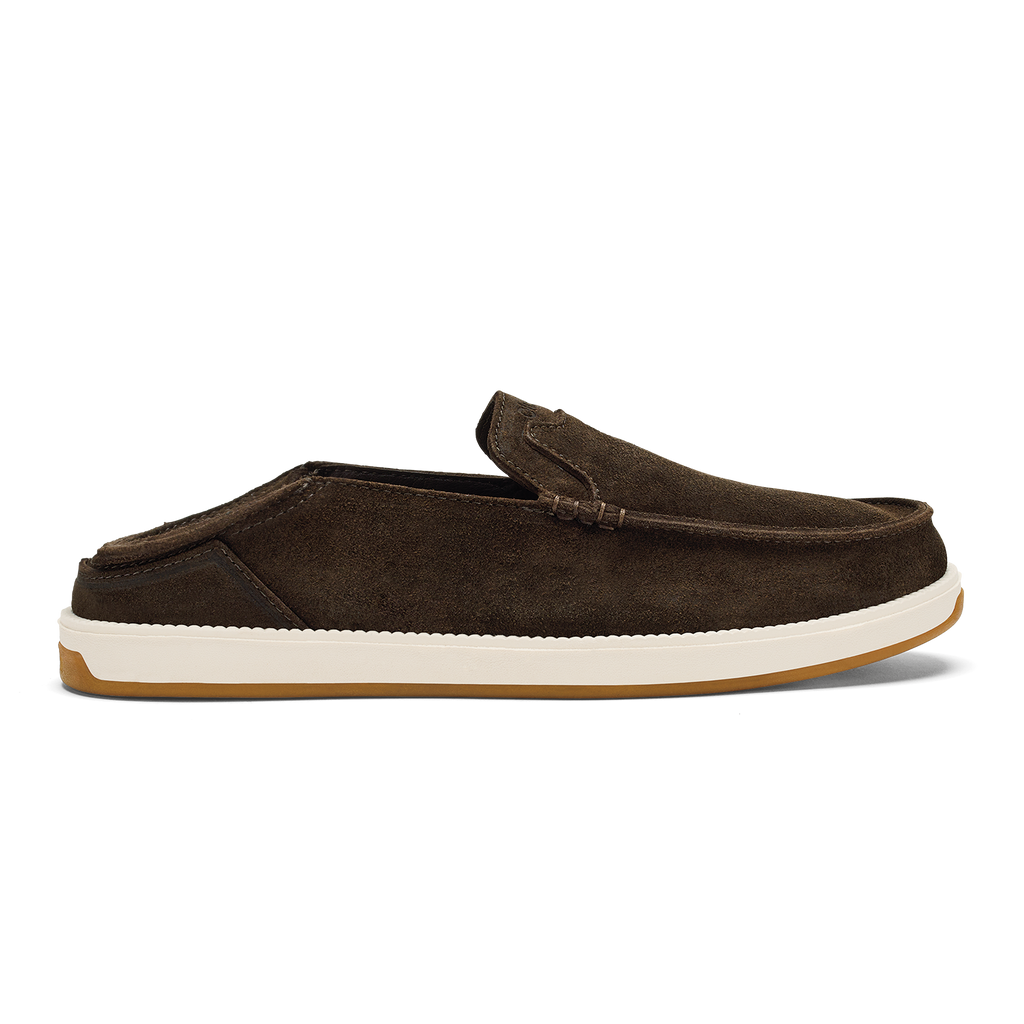 Kakaha Nia Men's Leather Slip-On Shoes - Dark Wood