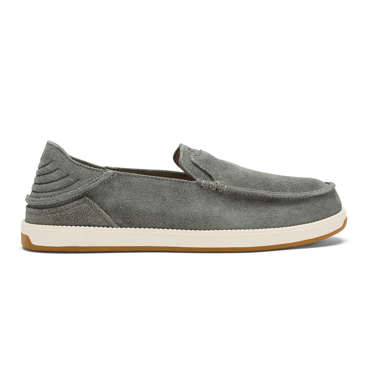 Kakaha Nia Men's Leather Slip-On Shoes - Ash