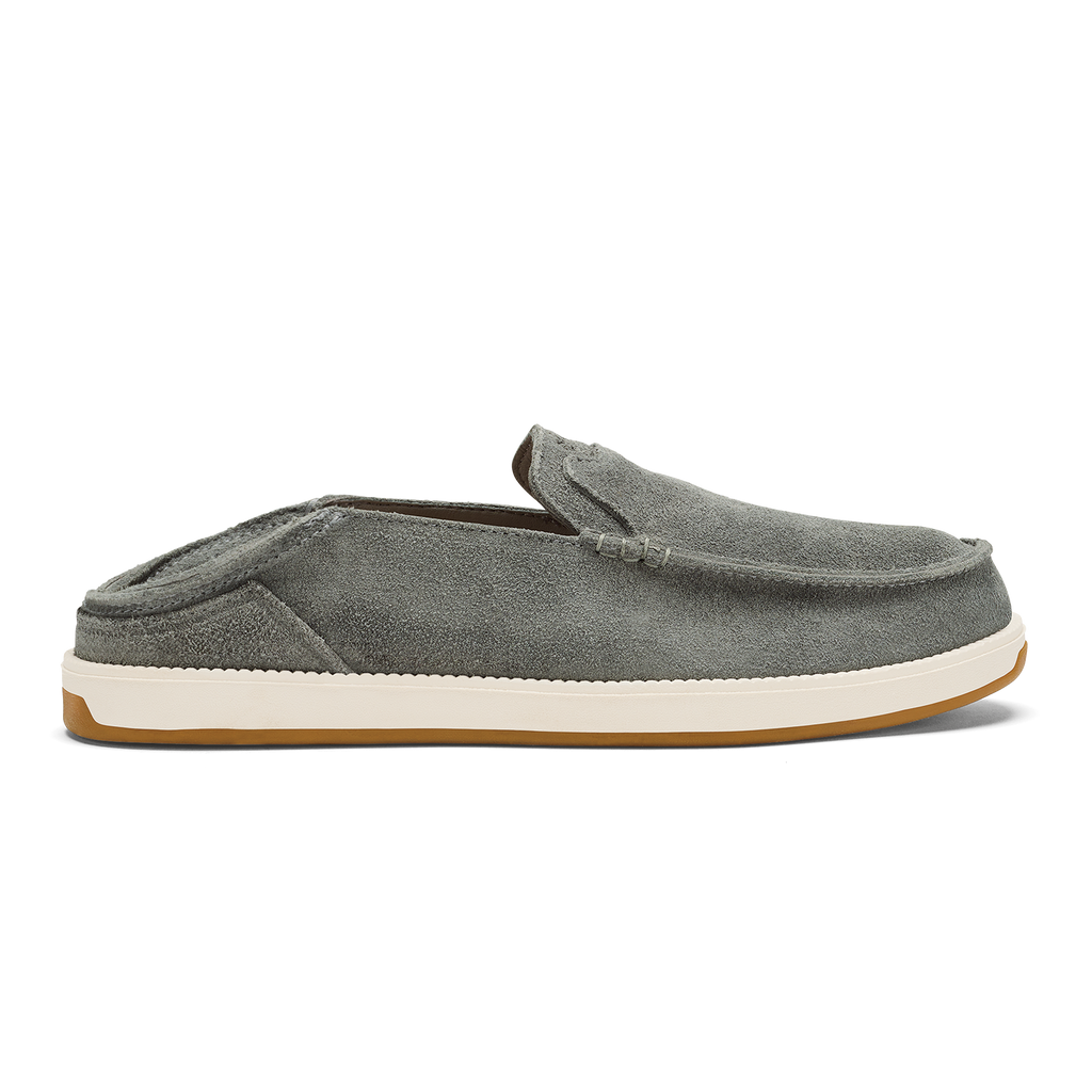 Kakaha Nia Men's Leather Slip-On Shoes - Ash