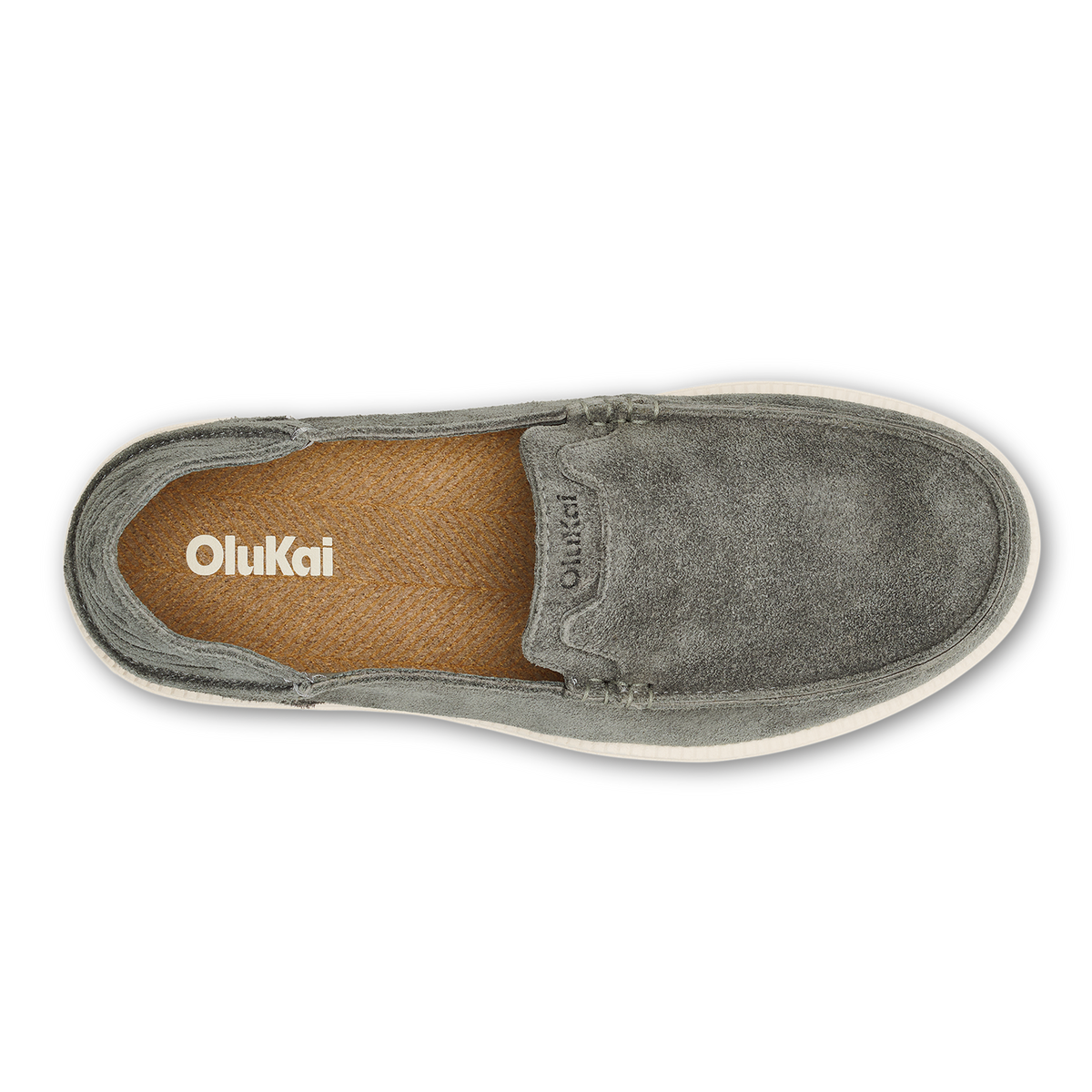 Kakaha Nia Men's Leather Slip-On Shoes - Ash