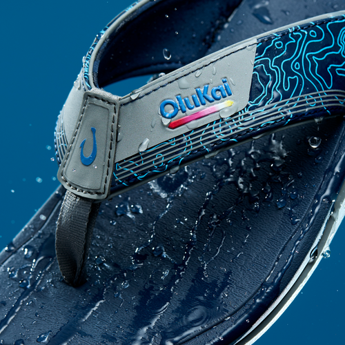 Ahi Kai Men's Beach Sandals - Poi / Blue Depth