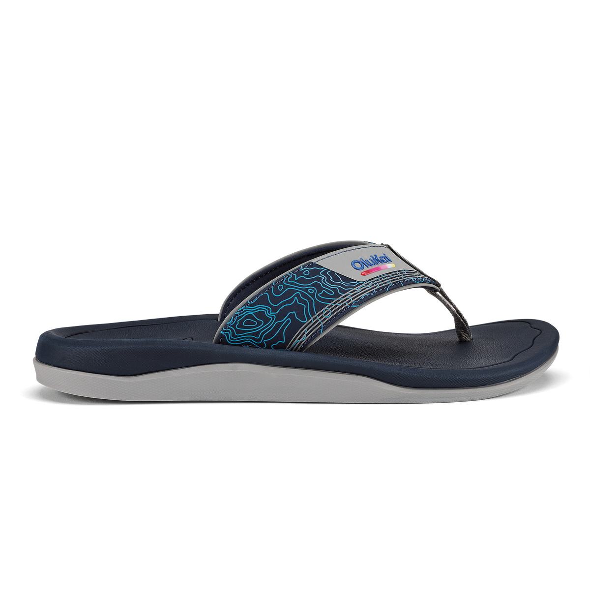Ahi Kai Men's Beach Sandals - Poi / Blue Depth