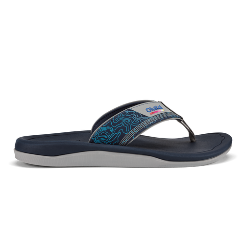 Ahi Kai Men's Beach Sandals - Poi / Blue Depth