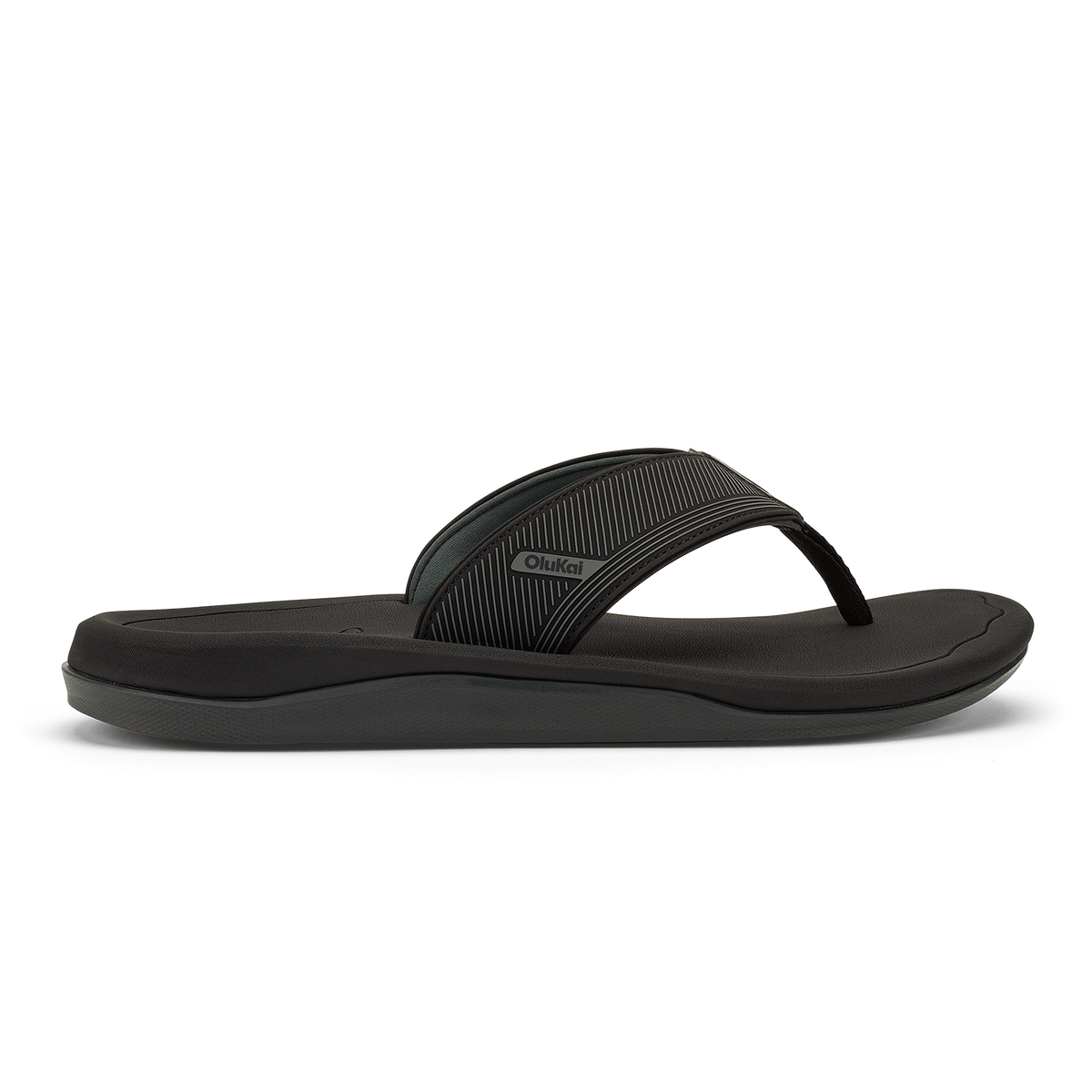 Ahi Kai Men's Beach Sandals - Black / Black