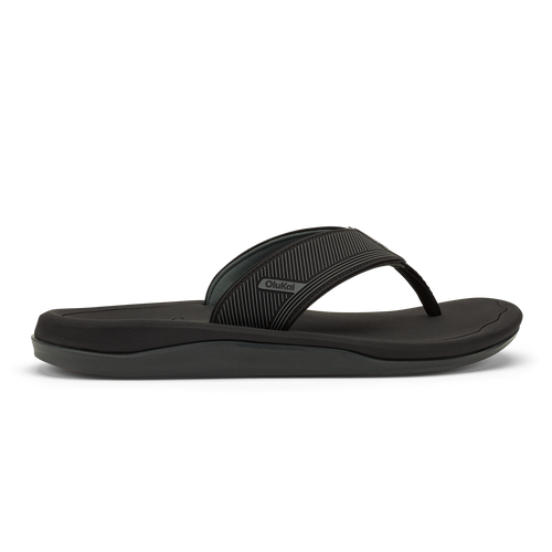 Ahi Kai Men's Beach Sandals - Black / Black