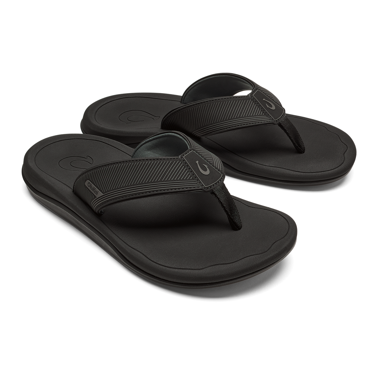 Ahi Kai Men's Beach Sandals - Black / Black