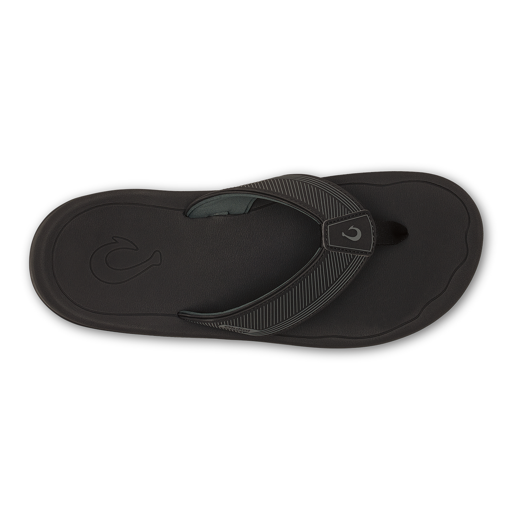 Ahi Kai Men's Beach Sandals - Black / Black