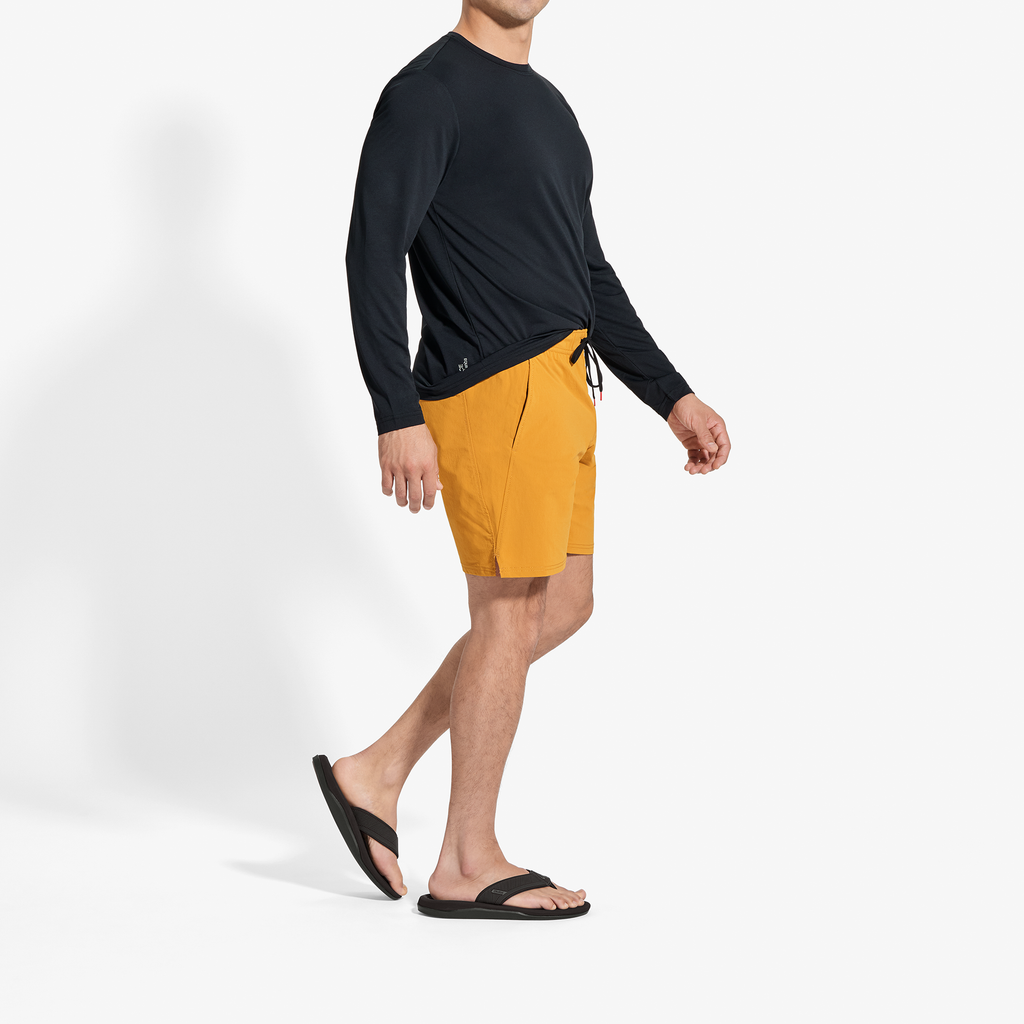 Ahi Kai Men's Beach Sandals - Black / Black